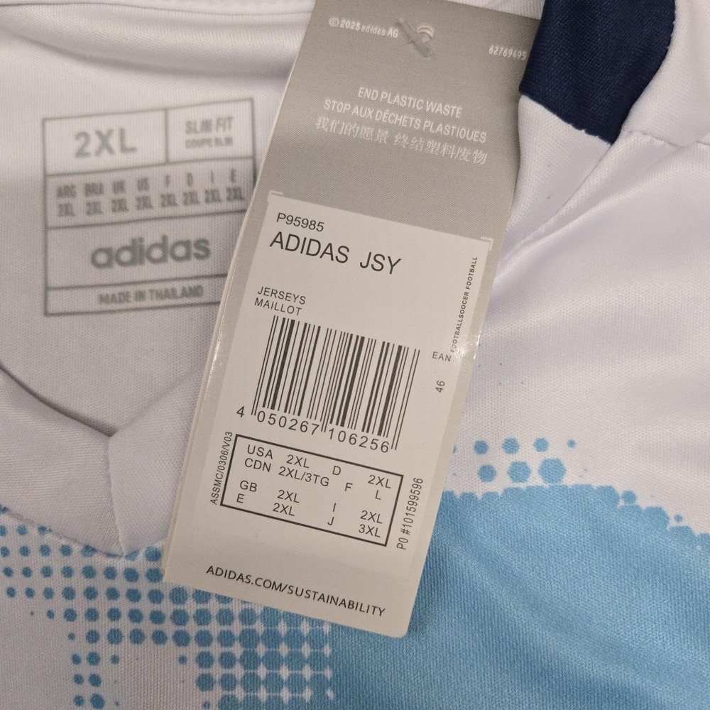 Adidas Costa Rica Cedeño Number 9 Soccer Jersey Mens 2XL White Blue - Picture 7 of 12